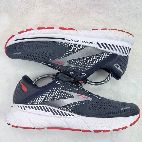 Brooks Adrenaline GTS 22 Mens Running Shoes Navy Blue Red Size 9 D Sneaker main image 10